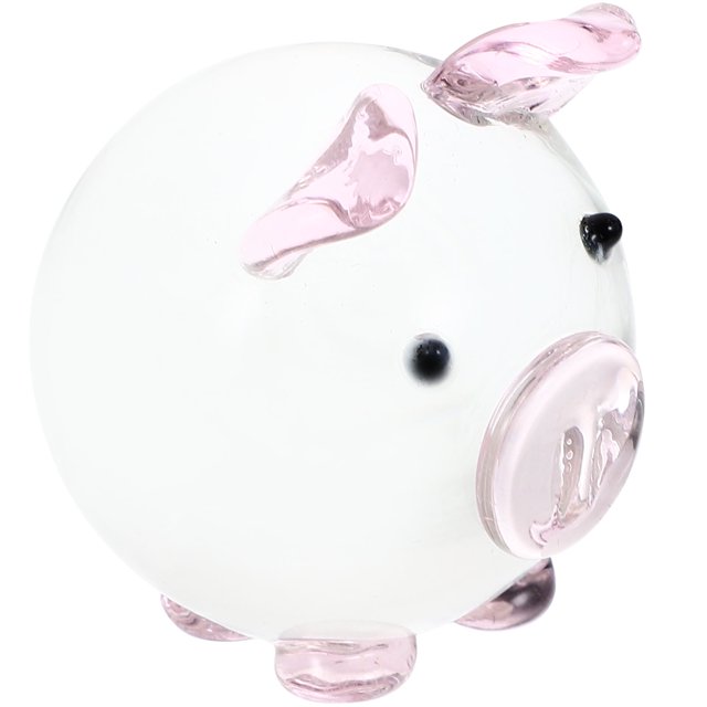 Adorno de cerdito de cristal, decoración del hogar, decoración de animales, decoración de cerdos, decoración de sala de estar, figuras de acción de cerdito, figura de cerdo de cristal