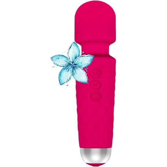 Duslogis Handheld Electric Back Body Massager - Rechargeable & Waterproof Silent Handheld Deep Tissue Neck Back Massager for Back, Muscle, Neck, and Shoulder Decompress, Pink