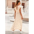 thumbnail image 3 of LASCANA Women's Floral V-Neck Maxi Dress Flower, 3 of 5
