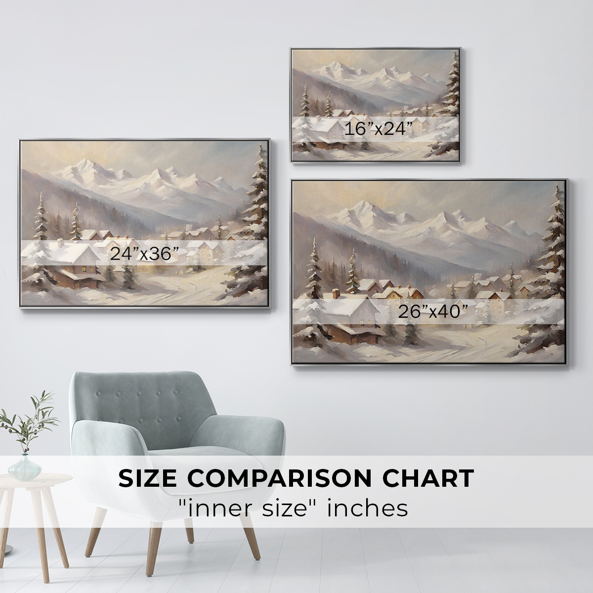 Vintage Landscape-CLXXIX By Wexford Home Framed in Silver Wood Gallery Wrapped Canvas 25 in. x 37 in.