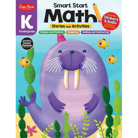 Pre-Owned Smart Start: Math Stories and Activities, Kindergarten Workbook (Paperback) 1645141519 9781645141518