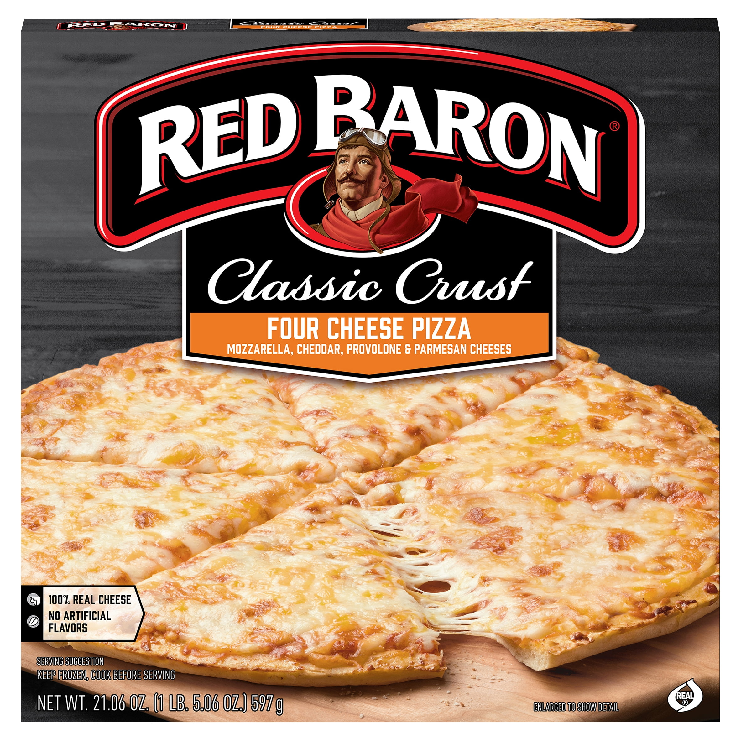 Red Baron Classic Crust Four Cheese Pizza 21 06 Oz Walmart Com