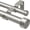 Silver, variant on 1 Inch Double Curtain Rod 36 to 72 Inches (3-6 Feet), Black Heavy Duty Curtain Rods for Windows, Telescoping Double Drapery Rods with End Caps, Fewer Rods, Faster Setup