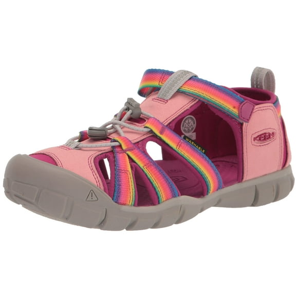 KEEN Seacamp 2 CNX Closed Toe Sandals, Rainbow/Festival Fuchsia, 12 US Unisex Little Kid