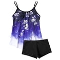 thumbnail image 4 of Womens Bathing Suits Two Piece Tankini Bathing Suits Shorts Set Modest Bathing Suits, 4 of 6