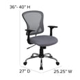 thumbnail image 4 of Scranton & Co Mid-Back Mesh Office Chair in Gray, 4 of 9