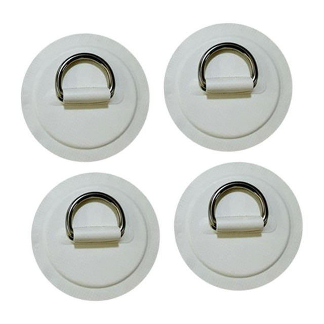 4x Anillos en D Hebillas de cable de conexión shamjiam Parche de anillos en D Acero inoxidable Blanco