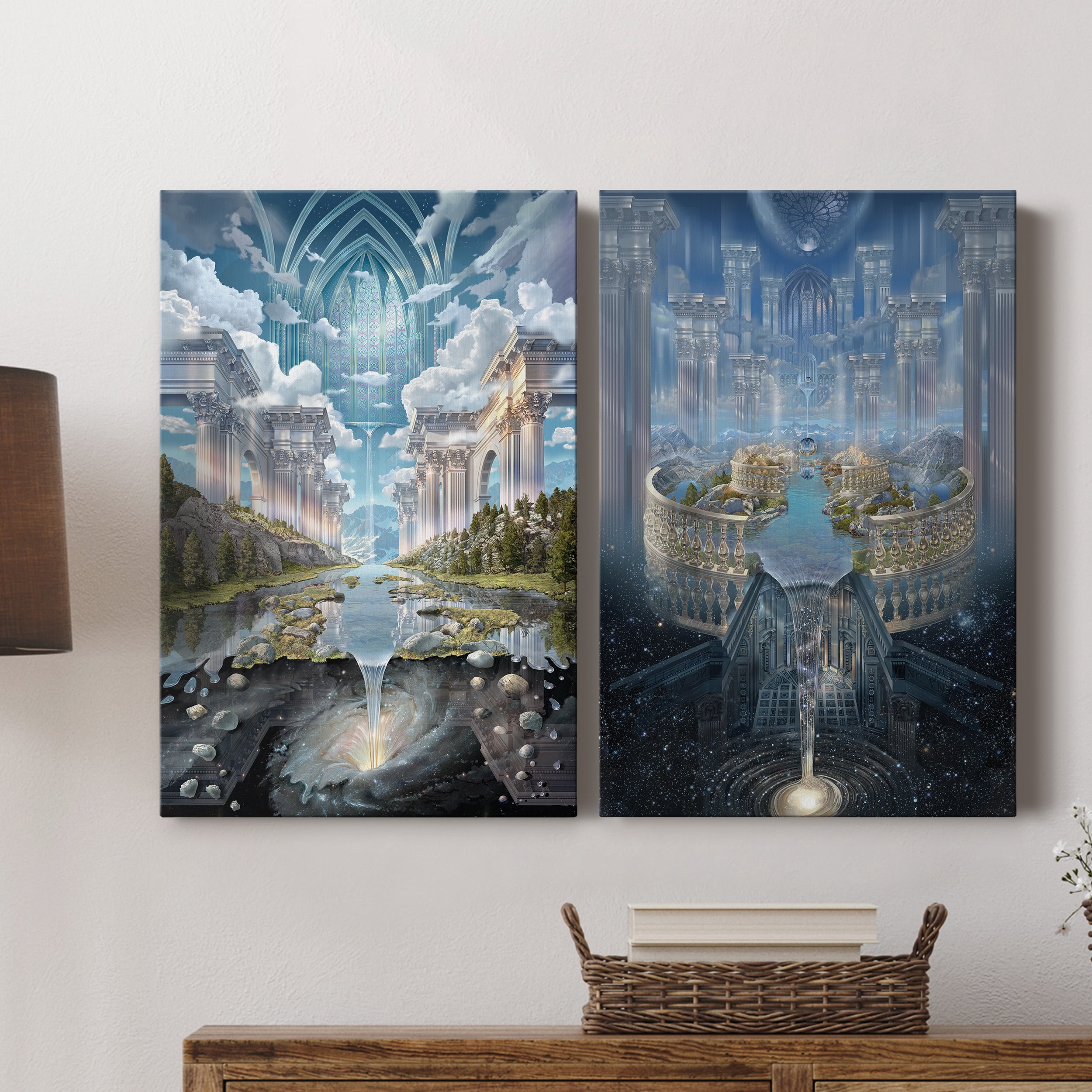 Genesis II Premium Gallery Wrapped Canvas - Ready to Hang - Set of 2 - 8 x 12 Each