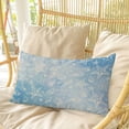 thumbnail image 4 of Blue Coastal Pillow Covers, Linen Long Throw Pillow Case, Summer Ocean Starfish Conch Seashells Holiday Pillow Protector Decorative Cushion Cover for Living Room/Bedroom 12" x 20", 4 of 8