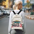 thumbnail image 7 of FORMRS Mini Backpack Purse for Women Travel Daypack Casual Shoulder Bag, Beige UFO, 7 of 7