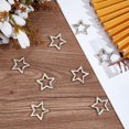 thumbnail image 3 of 8Pcs Alloy Spring Gate Rings Star Platinum 31x32.5x4mm, 3 of 9