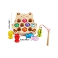 thumbnail image 3 of Magnetic Wooden Fishing Game Toy for Toddlers,Color Recognition Catching Play Set Toy,Hand Eye Coordination Fine Motor Skill Training Toy,Natural Wood Safe Early Learning Toy, 3 of 6