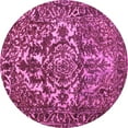 thumbnail image 1 of Ahgly Company Indoor Round Abstract Purple Contemporary Area Rugs, 4' Round, 1 of 4