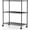 Black, variant on QUIOCOZY Heavy Duty Metal Storage Shelving Unit with Wheels, 3 Tier Wire Rack, 750 lbs Load Capacity, 24"x14"x30", Black