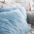 thumbnail image 4 of Home Soft Things Karenne FauxFur Throw Pillow Covers (Set of 2), NO INSERT Forget Me Not 14" x 26", 4 of 5