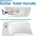 thumbnail image 6 of ABCISI Universal Side Mount Toilet Handle Fit for Kohler 87115-CP, Left Toilet Flusher Replacement Kit Compatible with Kohler/TOTO Toilet Tank, Polish Chrome, 1-Pack, 6 of 9