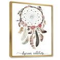 thumbnail image 3 of Designart 'Dream Catcher Made With Ethnic Feathers' Bohemian & Eclectic Framed Canvas Wall Art Print, 3 of 5