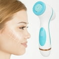 thumbnail image 4 of Suodoka Rechargeable Facial Cleansing Brush, 5-in-1 Electric Silicone Face Scrubber & Massager for Deep Pore Cleaning, Pink (9.45 inches / 24.0 cm), 4 of 9