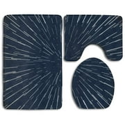 CHAPLLE Stars Zoom Galaxy War 3 Piece Bathroom Rugs Set Bath Rug Contour Mat and Toilet Lid Cover