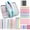 59pcs - Blue, variant on MoKo 60Pcs Aesthetic School Supplies with Pencil Case for Students Stationary College Essentials, Pink