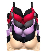 Women Bras 6 Pack of T-shirt Bra B Cup C Cup D Cup DD Cup DDD Cup 34D  (X9289) 