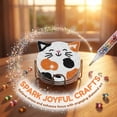 thumbnail image 2 of Goyunwell Cat Diamond Art Coasters Kits for Adults with Holder Cork Pads, 6 Pcs Cat DIY Diamond Art Dots Painting Coasters Kits for Adults Beginners, 2 of 7