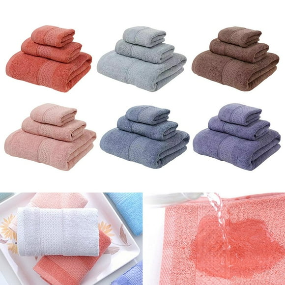 Conjunto de tres piezas de toallas de baño Suaveidad Toallas de algodón absorbentes y suaves