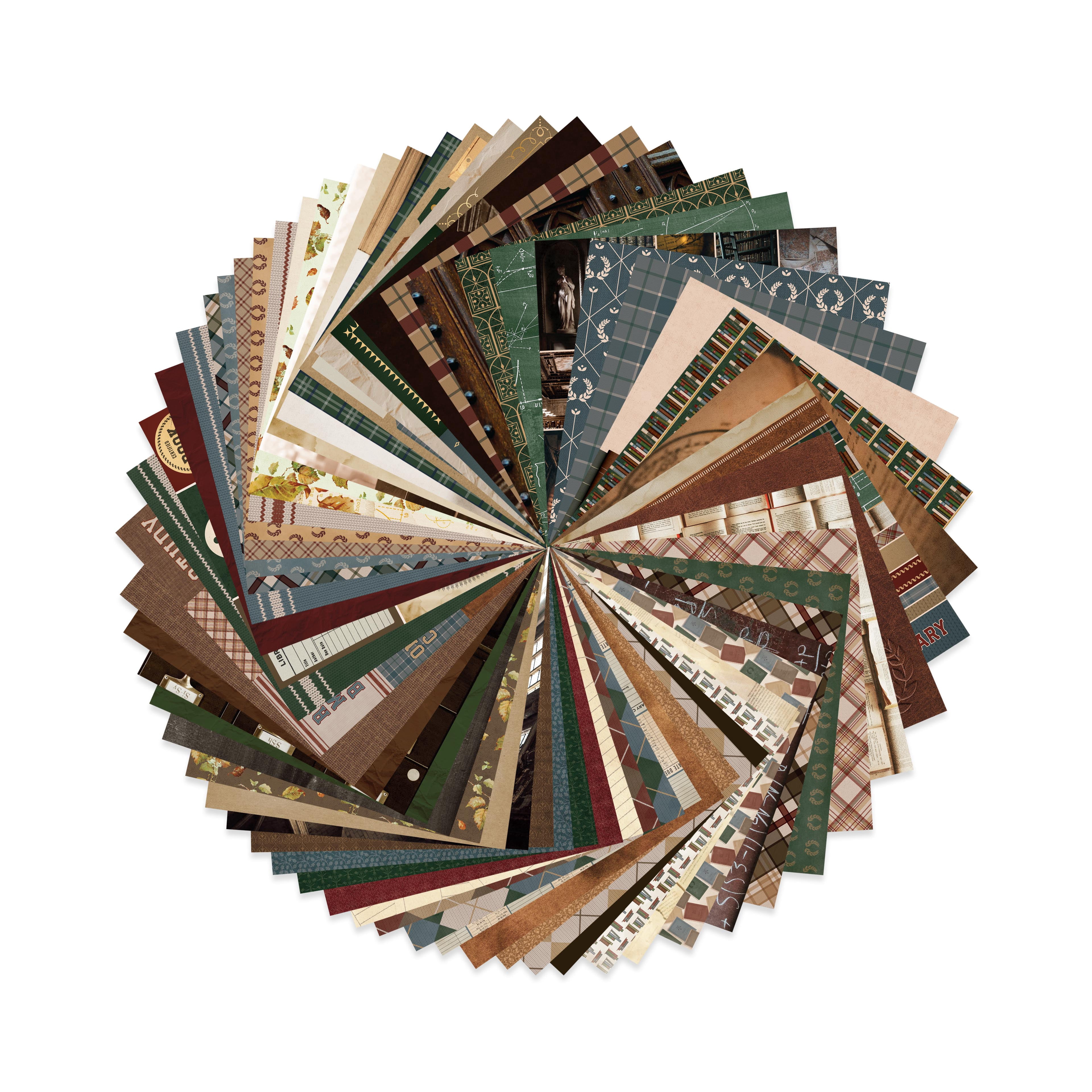 12" x 12" Academia Paper Pad by Recollections - Premium Scrapbook & Crafting Paper for DIY Projects - Card Making - & Decorative Arts - 180 Sheets