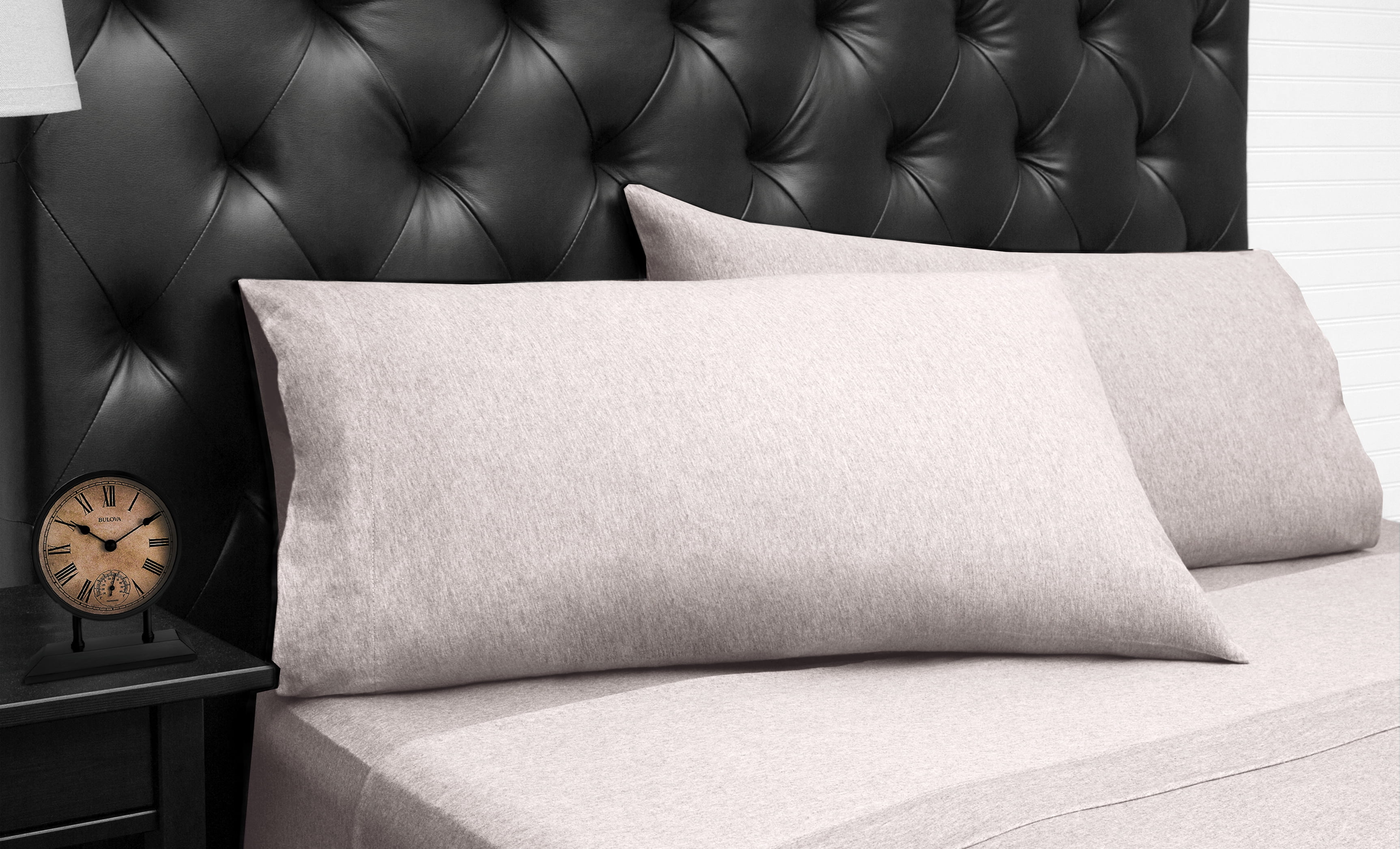 Queen Oatmeal Jersey Knit Sheet Set