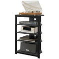 thumbnail image 2 of HOMCOM TV Stand with 4-Tier Storage Shelves and Steel Frame, Black, 2 of 9