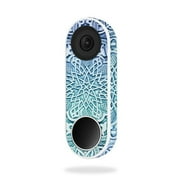 MightySkins NEHEL-Carved Blue Skin for Nest Hello Video Doorbell - Carved Blue
