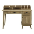 thumbnail image 4 of Caffoz Newport Series Computer Desk with Hutch Home Office Writing Desk, Wood Workstation w/Shelves, Study Desk for Small Spaces Smoky Oak, 4 of 5