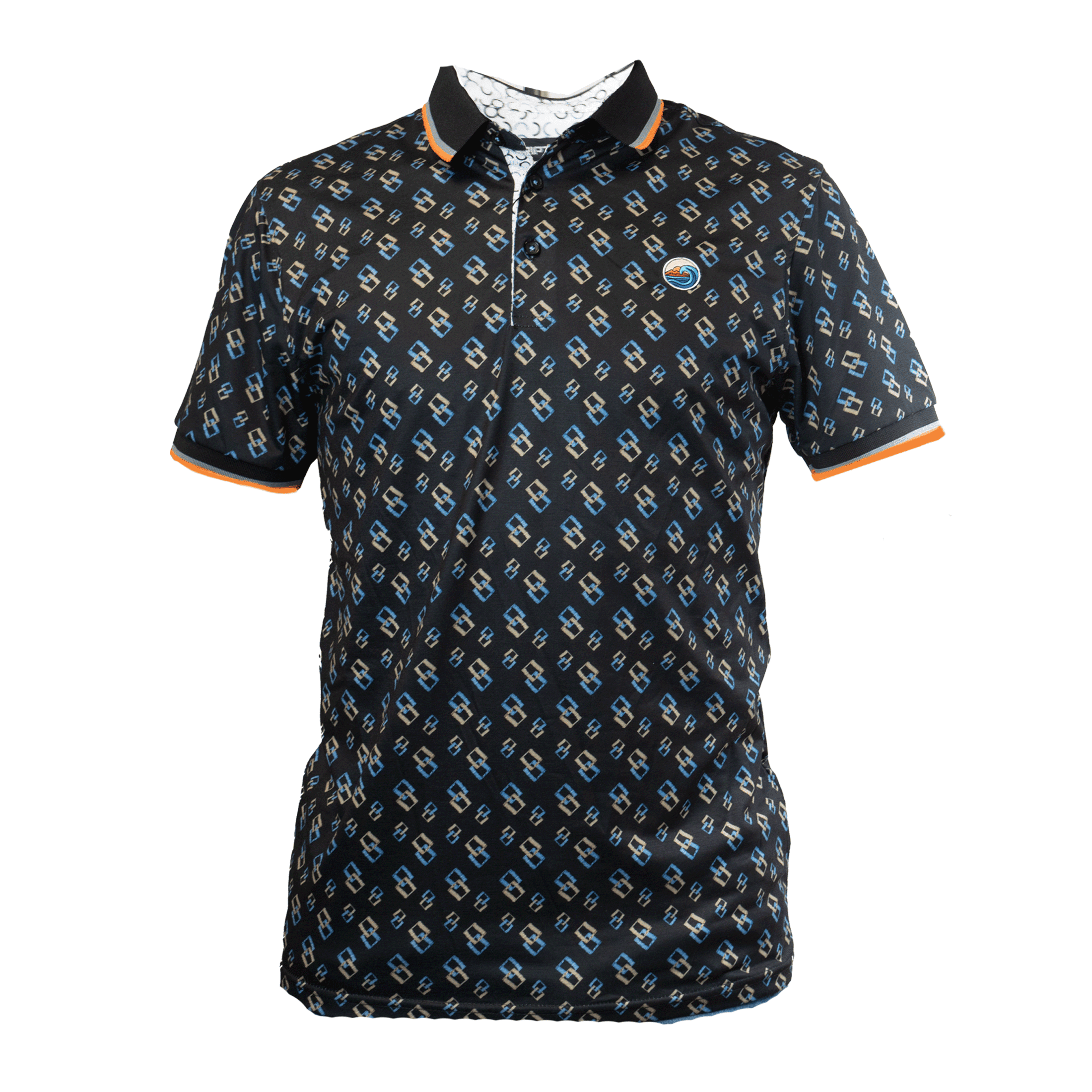 Riptide Medium Men's Collared Polo Casual Wear includes Buttons