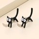 thumbnail image 3 of Lindos pendientes sencillos de gatito. Los pendientes creativos desmontables cuentan con un lindo diseño de gatito., 3 of 6