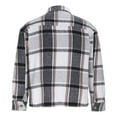 thumbnail image 6 of Women's Plaid Shirt Jackets Front Button Down Cardigans Outewears Fall Leisure Loose Garment Plaid Blouses Long Sleeve Lapel Jacket Tops, 6 of 7