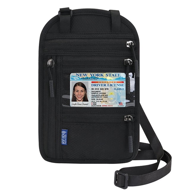 Kuymtek 3 Uds Portapasaporte RFID ID Tarjeta Hombro Cuello