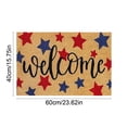 thumbnail image 3 of HCBY Patriotic Welcome Doormat, Independence Day Entry Rug, Star Pattern Design, Non-Slip Silicone Backing, Red White Blue Accents for Front Porch, 3 of 6
