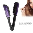 thumbnail image 2 of Cepillo alisador de cabello con cerdas antiestáticas, peine de doble cara con pinza y mango ergonómico., 2 of 5