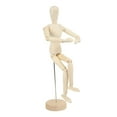 thumbnail image 3 of Maniquí de madera articulado con articulaciones flexibles, elegante y sencillo modelo artístico de 30 cm para decoración del hogar, accesorios fotográficos y juguetes de mesa., 3 of 14