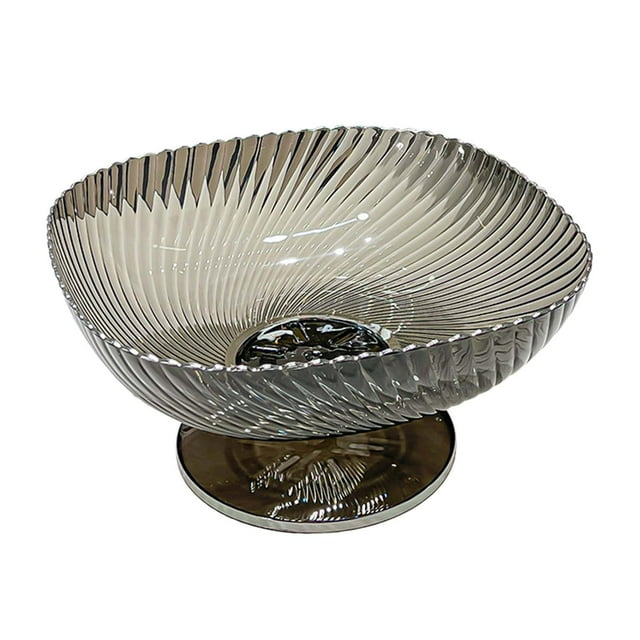 DOLITY Bol de Service pour Fruits Égouttoir Rond Passoire de Cuisine Bol pour Centre de Table Noir
