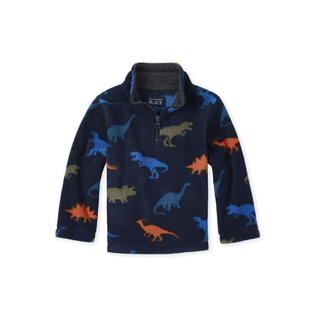 The Children's Place Baby Toddler Boy Microfleece Half Zip Pullover Sweatshirt