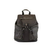 Bebe Rose BH301-BLK Faux Leather Backpack Bag, Black