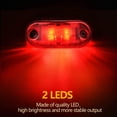 thumbnail image 3 of 20 Pieces 2.5 Inch 2 Diode Trailer Marker Lights Waterproof LED Trailer Side Marker Light Oval Trailer Running Lights for Truck RV Exterior Marker Lights Surface Mount Accessories (Amber, Red), 3 of 6
