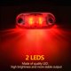 thumbnail image 3 of 20 luces de posición para remolque de 2,5 pulgadas y 2 diodos, impermeables, LED, ovaladas, para camión, RV, luces exteriores, accesorios de montaje en superficie (ámbar, rojo), 3 of 5