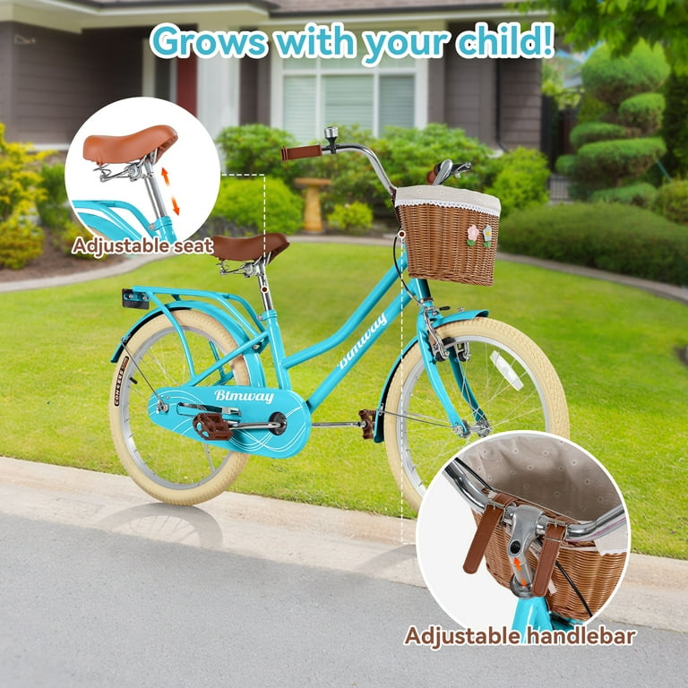 Youth Pink Single-Speed Bike for Girls 7-10 Years Old with