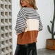 thumbnail image 5 of Puntoco moda mujer Casual cuello pico manga larga otoño suéter cárdigan blusa botón Pullver tops Puntoco Puntoco-6025, 5 of 9