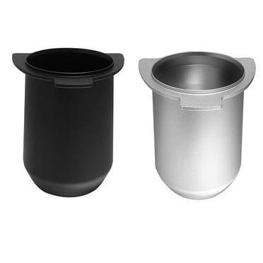 Tasse de Dosage de Café Professionnelle Mangeoire à Poudre Libre Mangeoire à Poudre de Café; Pièce Rotative Outils de Cuisine Espresso Remplacement pour Machine Argent