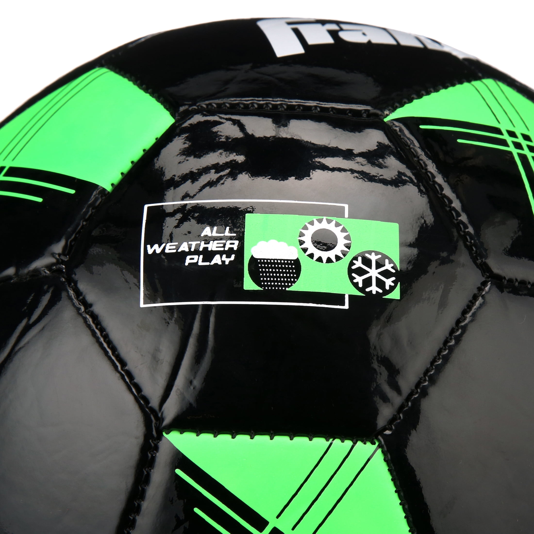 Franklin Sports Youth Soccer Balls - F-100 Size 4 - 12 pack - Black/Green
