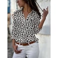 thumbnail image 4 of Blouse en Chiffon Élégante Grande Taille pour Femmes avec Col Rabattu - 2024 Tenue Décontractée et de Travail S-5TG, 4 of 5