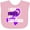 AD-Pink, variant on Inktastic I Wear Purple for My Grandma Pancreatic Cancer Awareness Boys or Girls Baby Bib